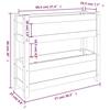 Black Plant Box 77 X 25 X 66 Cm Solid Pine Wood