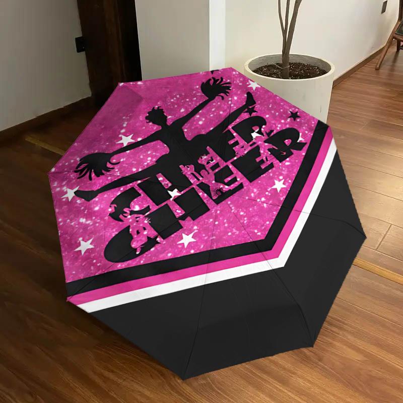 

Cheerleading Spirit Auto-Open Close Umbrella with Foldable Design, 8-Bone Iron Frame, Outdoor, Perfect Gift for Fans, Travelers, Daily Use11