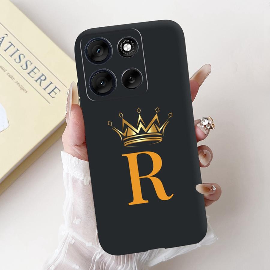 For Motorola Moto G56 G86 5G Case for MotoG56 G 86 5G Soft Silicone Shockproof Phone Coque Letter Painted Protective Funda Cover