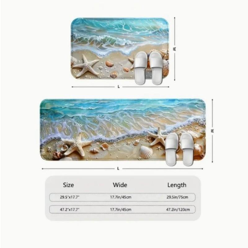 

1/2PCS Beach Carpet, Outdoor Entrance Non-Slip Mat, Suitable For Living Room, Kitchen, Dining Room Carpet Home Decoration 1PC40X60CM (1.3X2F