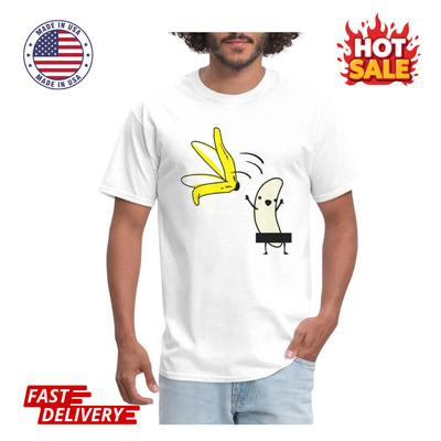 Funny Naked Banana Striptease Censored Men's Graphic Inspired T-Shirt Size S-5XL Unisex T-Shirt
