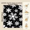 Black and white snowflake pattern printed flannel blanket, suitable for sofas, chairs, and bedrooms.