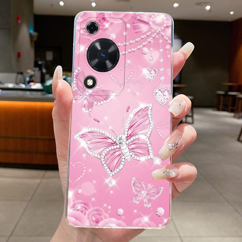 For Huawei Nova Y63 Case NovaY63 Y 63 Phone Cover Clear Silicone Fashion Flower TPU Soft Cases for Huawei Nova Y72s Back Shells