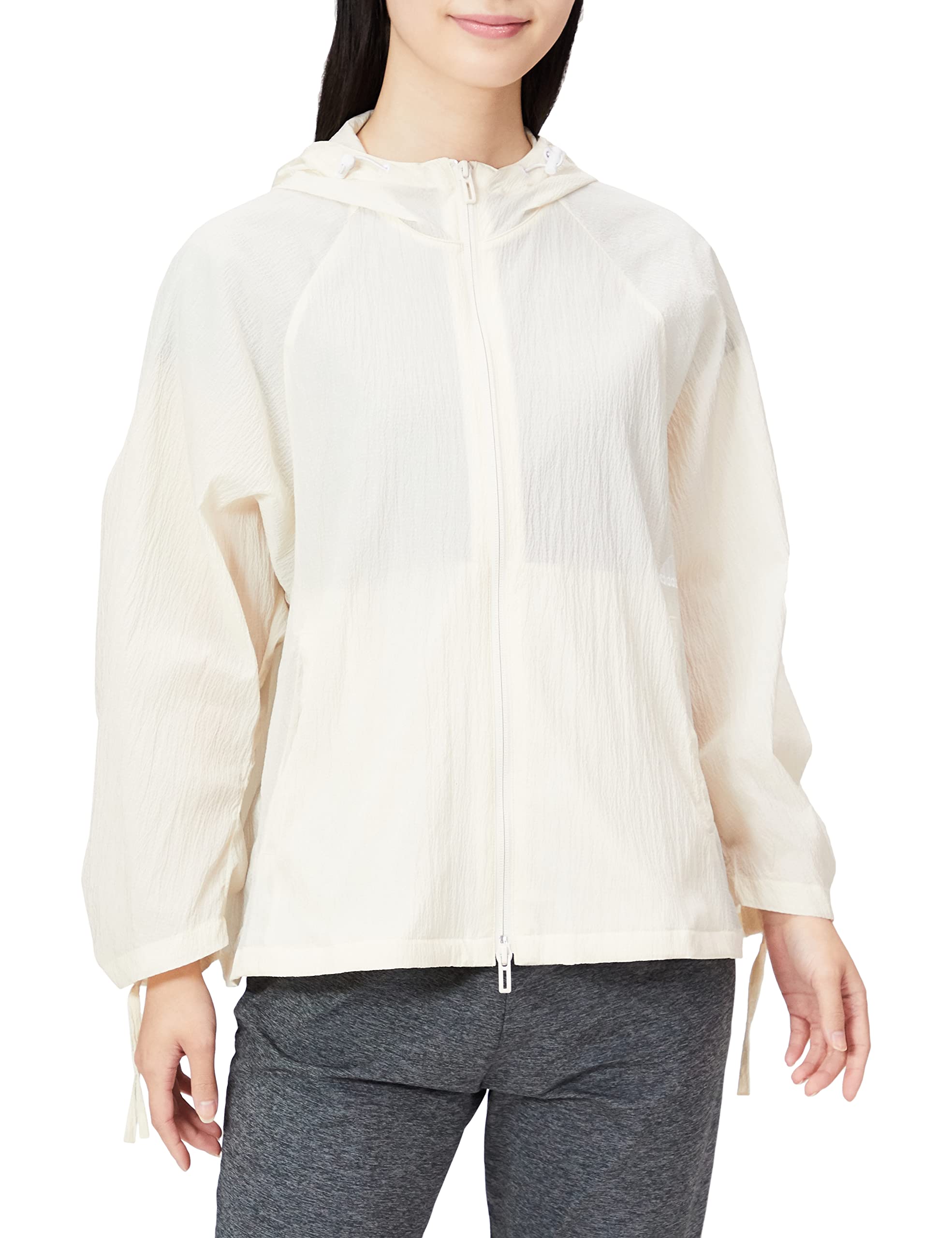Adidas PRIVE Легкая тканая куртка JH076 Wonder White Свободный крой Женская (HC2499) Дж/Л