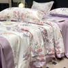 Tencel Summer Quilt Set: 25 Designs - Lightweight Silk, Washable, Perfect for Student Dorm Beds