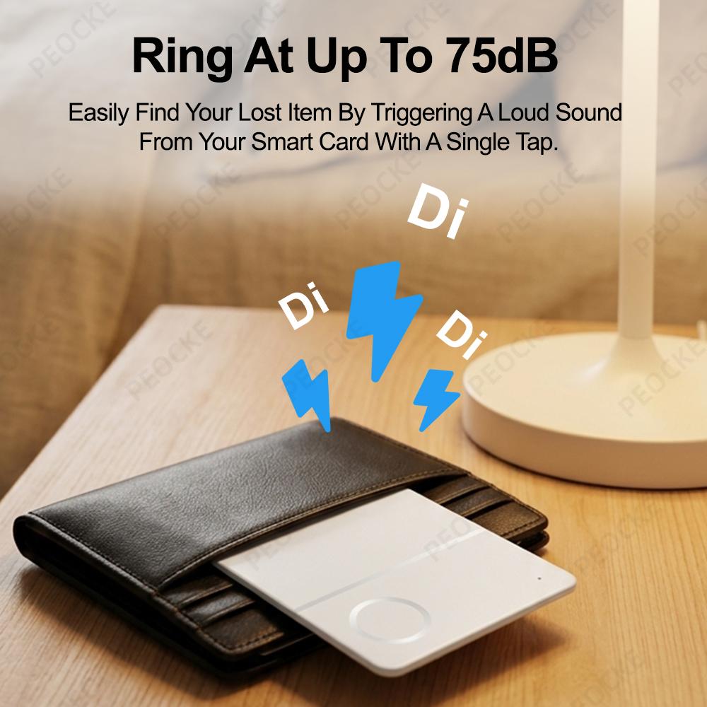 Wireless Rechargeable Wallet Tracker Card With Google Find Hub App GPS Smart Tag Locator For Android Anti Loss Message Reminder