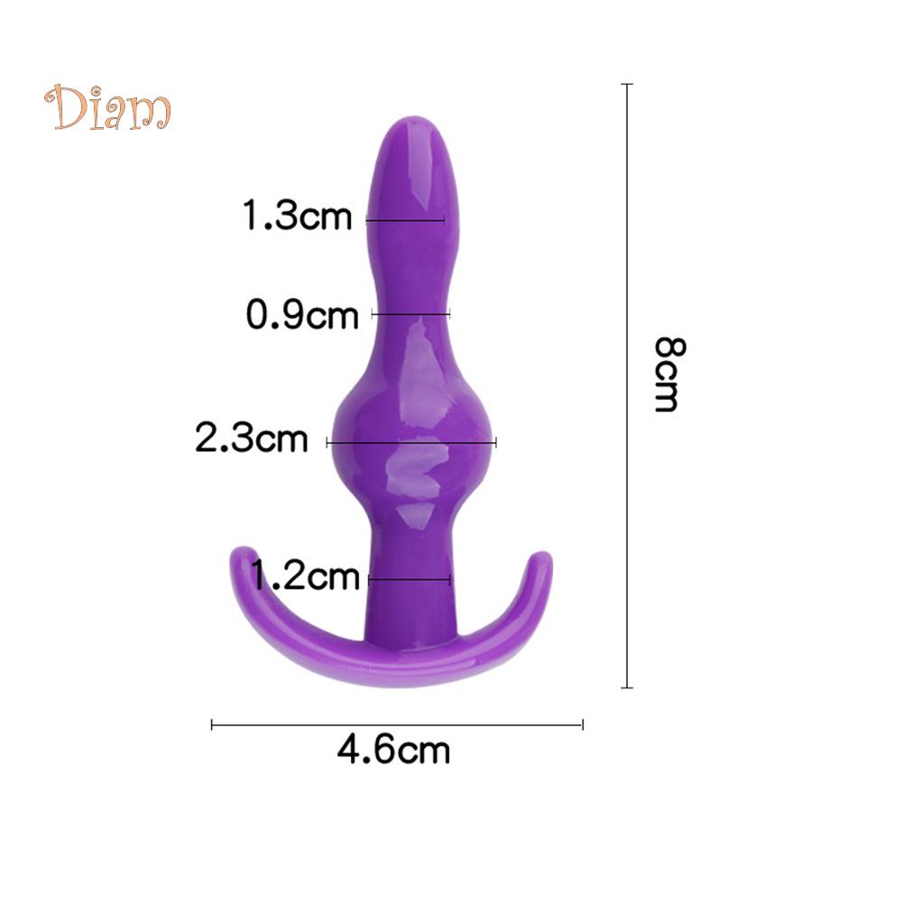 lollipops 4Pcs T-Bar Base Butt Anal Plug Massager Couple Flirting Masturbation Sex Toy