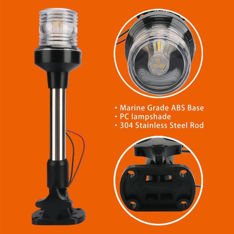 LED Klappbares Ankerlicht, Segelsignallampe für Marine, Boot, Yachtzubehör, 12-24V