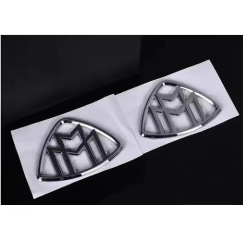 Car Wheel Cap Steering emblem Shell Sticker Chrome Emblem For Maybach Hood Lay Stand Logo S500 S600 V12 Side Fender Trunk Badge1 gos0