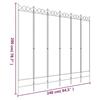 350160 vidaXL Room Divider 6 Panels Anthracite 240x200 Cm Fabric