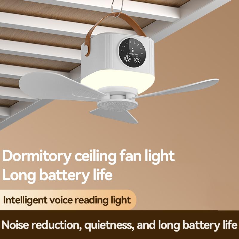 

Portable Ceiling Fan Rechargeable 3600mAh Outdoor Camping Tent Fan New Remote Control Household Ceiling Fan Lighting Durable