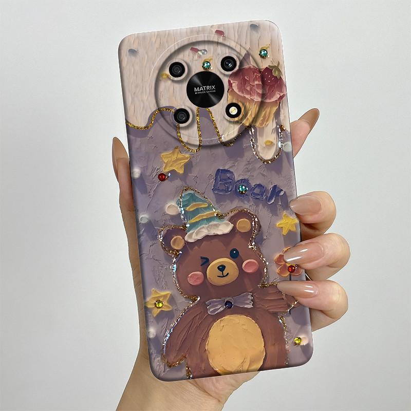 For Honor X9 4G 5G / Magic 4 Lite 4G 5G Phone Case ANY-NX1 LX1 LX2 LX3 Soft Silicone Sweet Painted Cover Cute Printed Casing