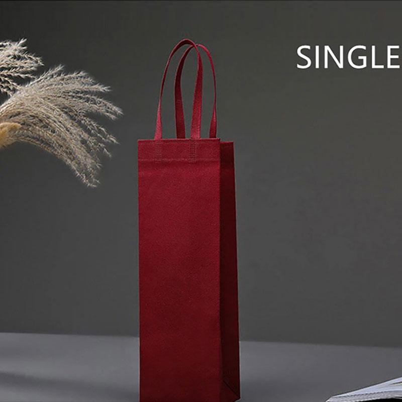 

30 шт. нетканые материалы для шампанского, пива, водонепроницаемый подарочный пакет, цветная одна двойная бутылка, бутылка красного вина, ручная ручка, упаковочные пакеты single Red wine