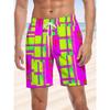 Novelty Men's Colorful Shorts Swimming Beach Shorts 3D Printing Surfboard Shorts Swim Trunks Men's and Women's Shorts