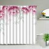 Plant Series Shower Curtain Bathroom Waterproof Polyester Fabric Cloth Curtain Dandelion Flower Print Bathtub Decor With Hooks