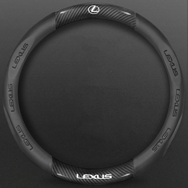 Car Anti Slip Carbon Fiber Leather Steering Wheel Cover For Lexus GX460 Ct200h IS250 ES 220D IS200 Fsport GS GX IS LS LX NX RX