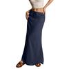 Women's Solid Color Simple Drawstring Elastic Waist Half Skirt
