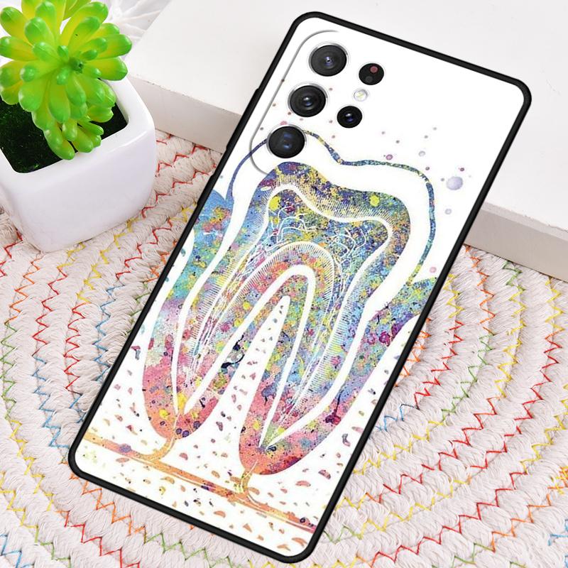 Dentist Tooth Pattern soft Phone Case for Samsung Galaxy note 10 pro S26 Ultra S23 S24 FE S25 S21 S22 PLUS shockproof Cove