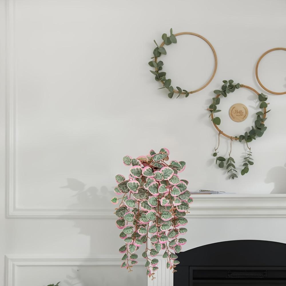 1PC Artificial Plants Vines Fake Hanging Eucalyptus Leaves Plastic Foliage Wall Hanging Rattan for Wedding Home Garden Decor