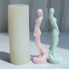Silicone Resin Candle Mold A Slender Girl Flower Cake Chocolate Fondant Mold Aromatherapys Plaster Epoxy Mold Home Decor