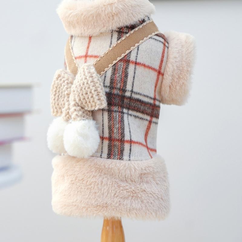 Fleece Lining Warm Dog Coat Small Dog Jackets Puppies Coat with Button Dog Cold Weather Coat Dog Apparels