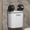 Cubo de basura de plástico abatible para pared para almacenamiento de cocina, baño e inodoro