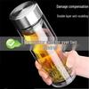 Double-Layer Glass Water Cup with Smart Temperature Measurement, Extra Thick Insulation, Large Capacity, for Home Use.