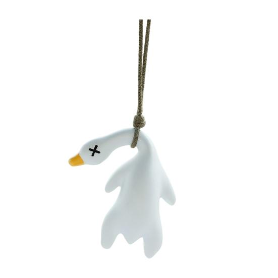 Yousheng Roast Duck Hanging Ornament Car Rearview Mirror Duck Hanging Decoration Resin Animal Figurine Pendant Car Interior Accessories