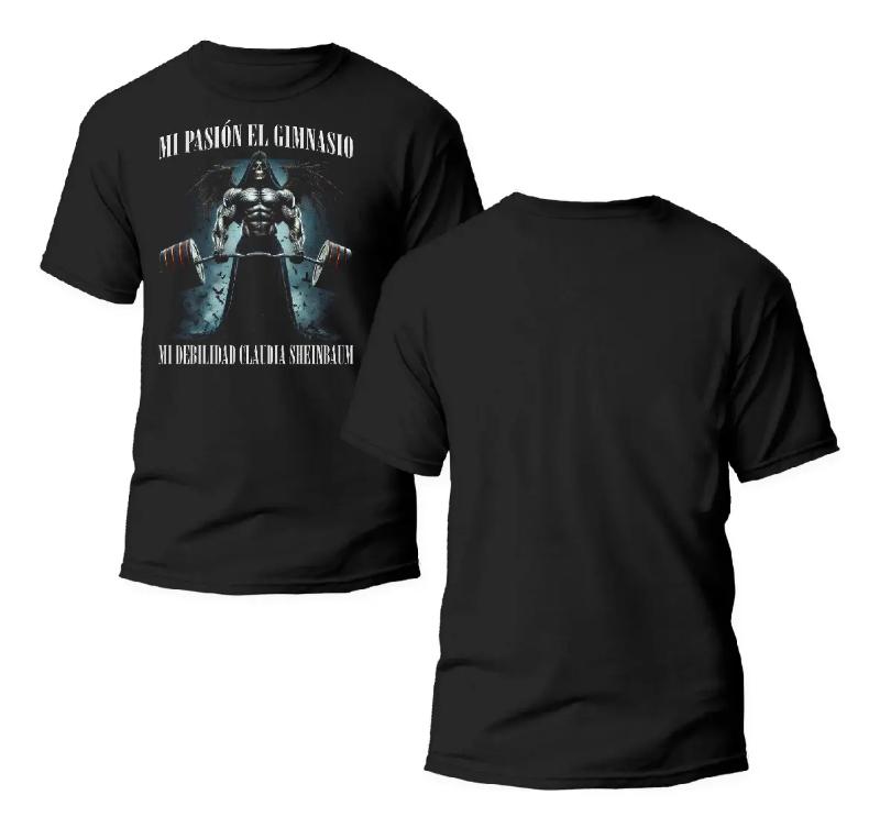 Ens 100 Cotton Oversized Tshirt Buff Grim Reaper Lifting Weights Graphic Tee 2026 New