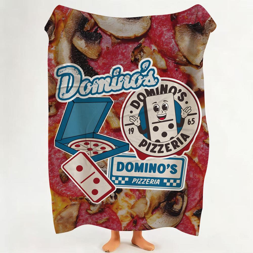 

Food D Domino s P Pizza Throw Flannel Throw Blanket Suitable for Sofa Living Room Bedroom 75cmx90cm
