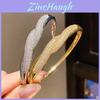 18k Gold Plated Zircon Geometric Cuff Bracelet For Women Fashion Jewelry 2025