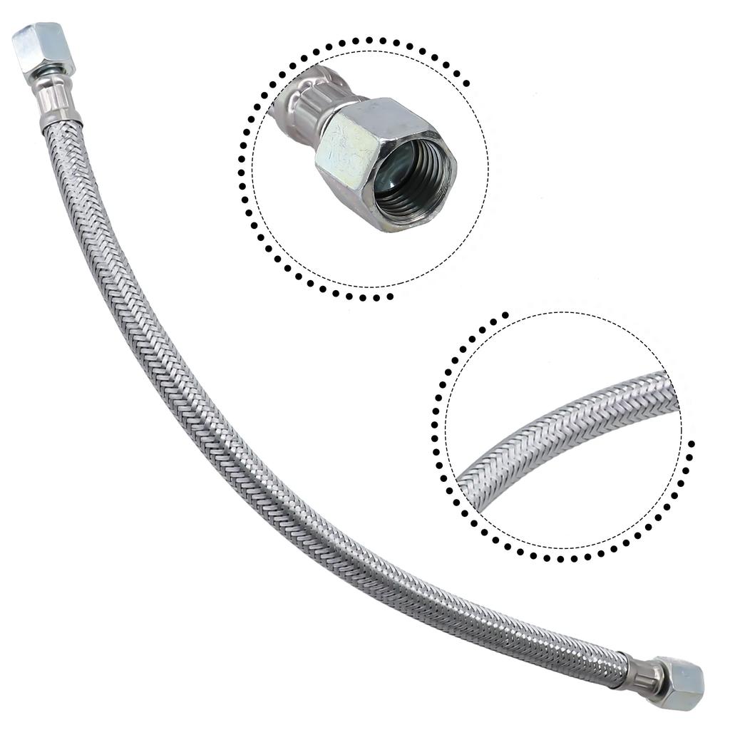 Connecting Pipe Air Compressor Flexible Hose 350mm Air Pump Stainless Steel Check Valve Connecting Pipe Oil-Free Air Compressor