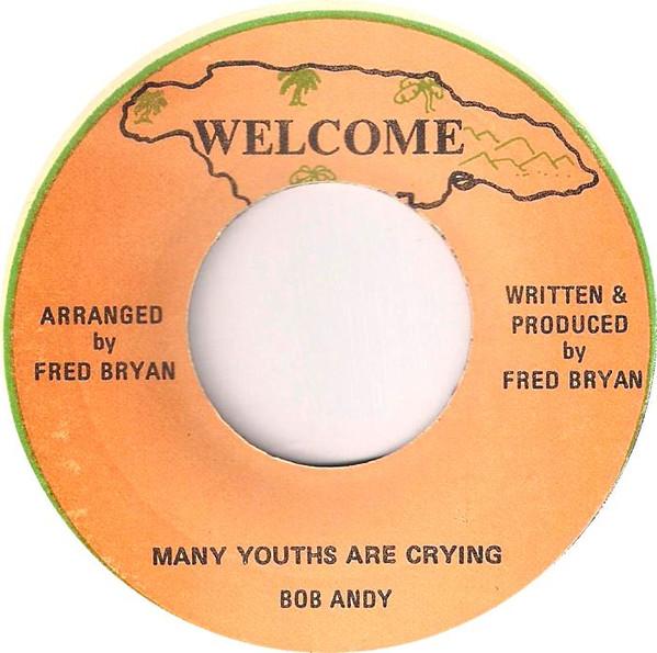 

7-дюймовая пластинка BOB ANDY FRED BRYAN HARRIS TAYL Многие молодые люди плачут Не допускайте НИКТО Не приветствуется 1974 Ямайка Регги Ска Даб Б/у