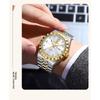 POEDAGAR Luxury Business Male Watch Waterproof Luminous Week Date Wristwatch Stainless Steel Trendy Quartz Watches for Men