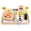 Children's Wooden Steering Wheel Puzzle - Montessori-Inspired Educational Busy Board for Simulated Driving and Intellectual Development