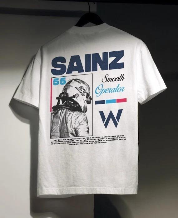 

Carlos Sainz Williams F1 Streetwear Tee – Smooth Operator Oversized Heavyweight 2XL