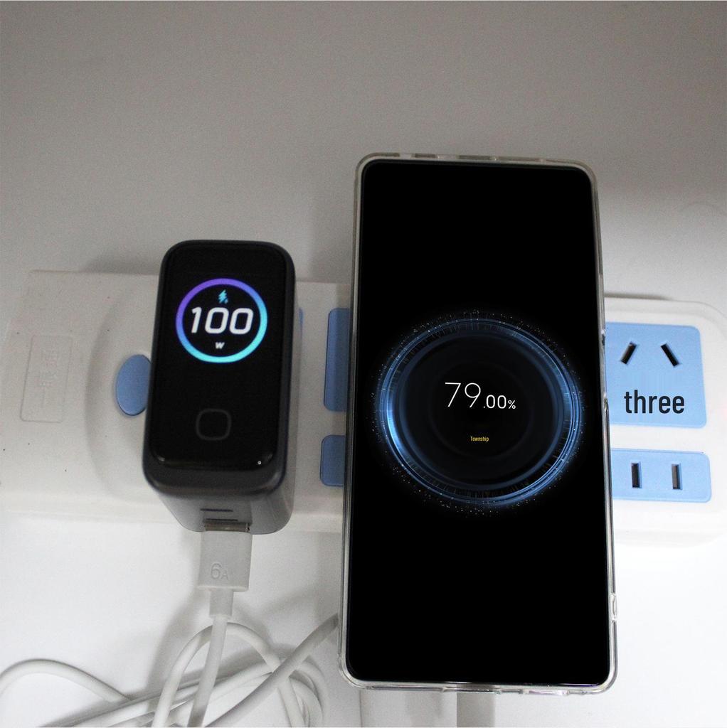 AI 100W Gallium Nitride Multi-Port Fast Charger for Laptops, Tablets, and Phones