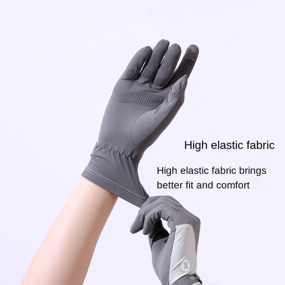 Breathable Women Sunscreen Gloves Anti-UV Summer Driving Mittens Sun Protection Riding Gloves Girl