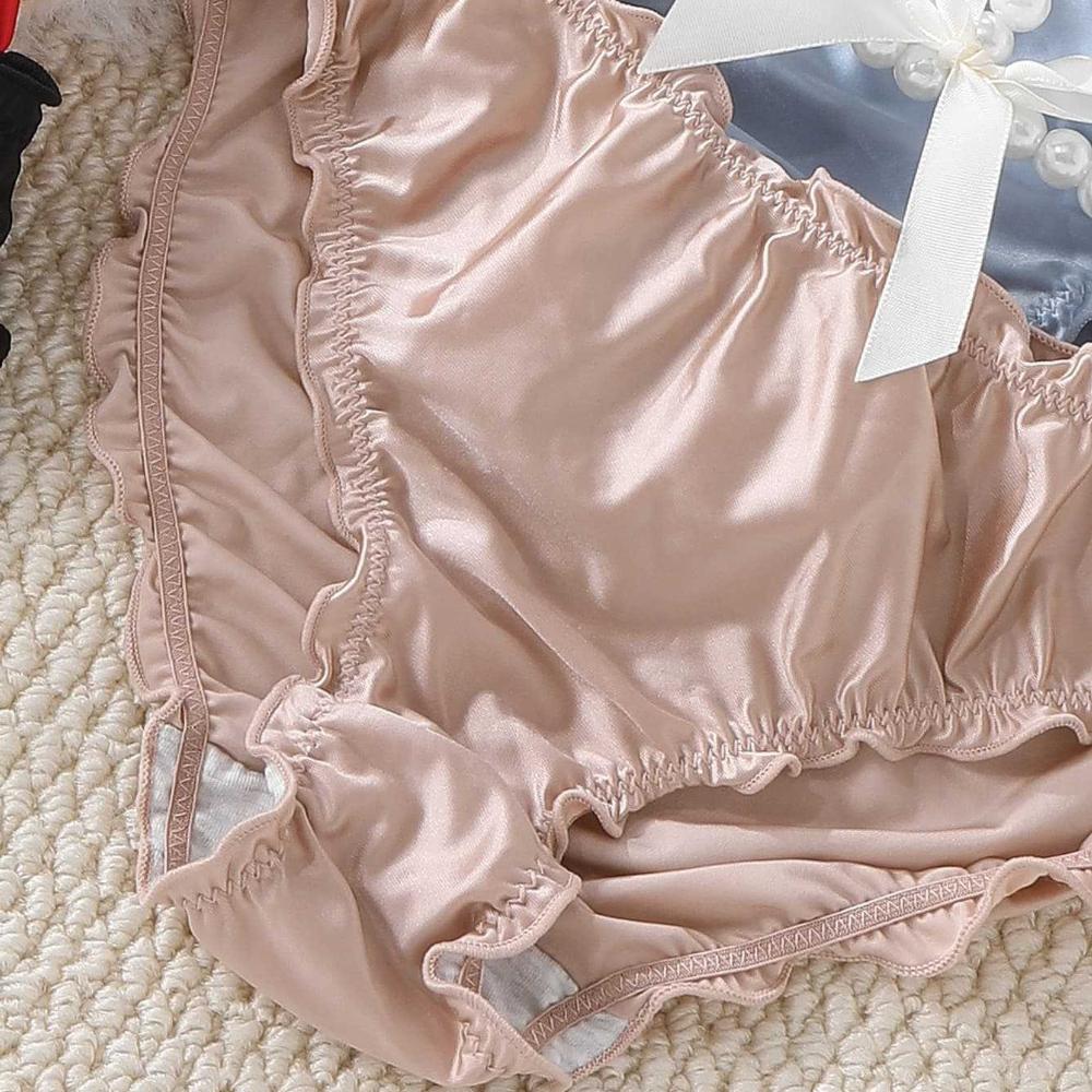 4/7Pcs Women's Sexy Satin G-string Panties Smooth And Silky Material,Comfortable Medium Rise for Wear All Day,Cute Style,Breathable,Cotton Crotch