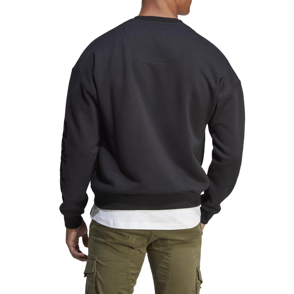 adidas Logo Print Sweatshirt Herren Sweatshirt Schwarz IA9363