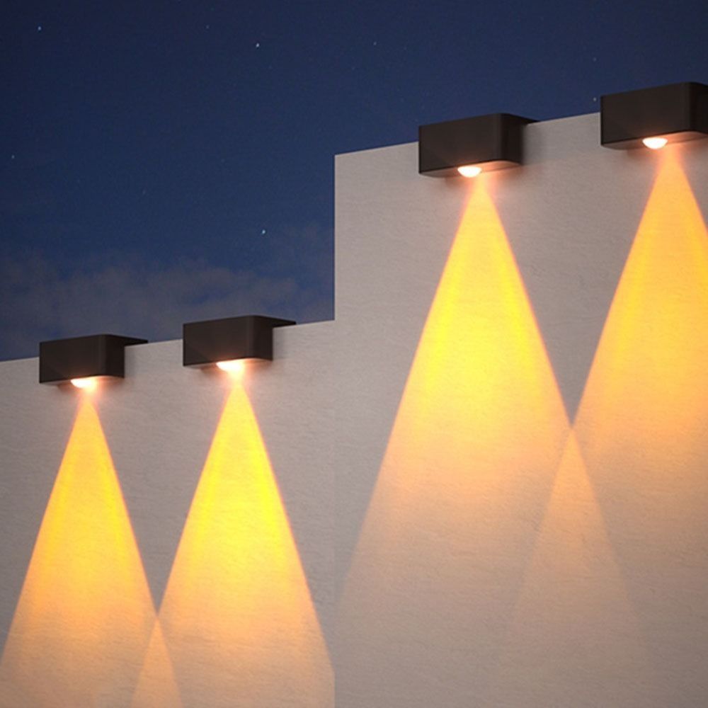 Decorative Solar Garden Lights Waterproof Solar Powered Lamps LED Stairs Wall Lamp Yard