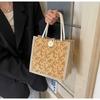 New Floral Print Handheld Bag Versatile Portable Tote Bag Casual Commuting Bag Women
