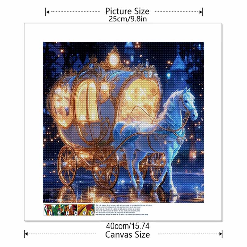 New Arrival 5D DIY Full Circle Diamond Painting "Carriage" Embroidery Cross Stitch Home Decor Gift