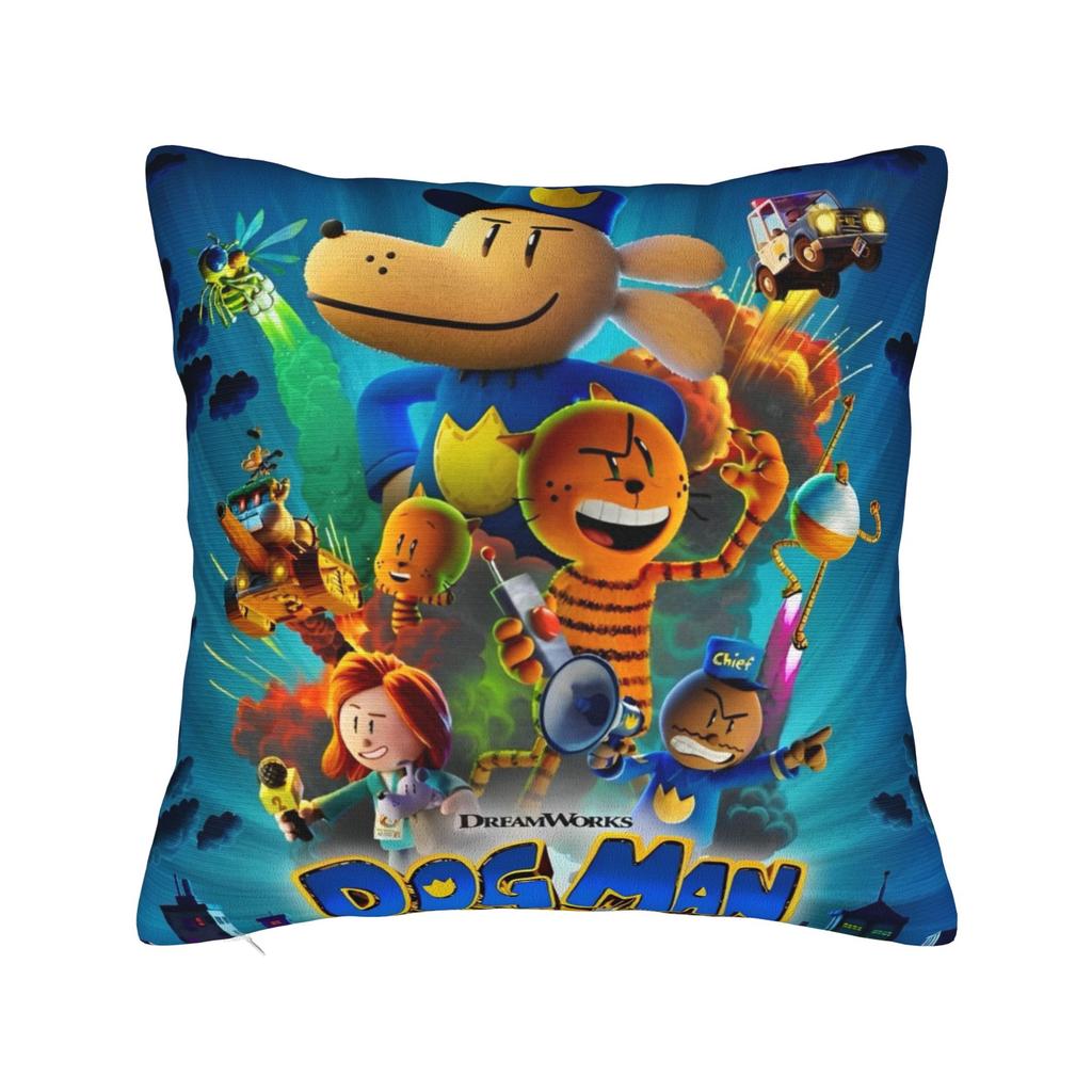 Dog Man Comic Pillow Cover Accessories Printing Cushion Cover Decor  Pillow Case Cover Seat Multiple Sizes