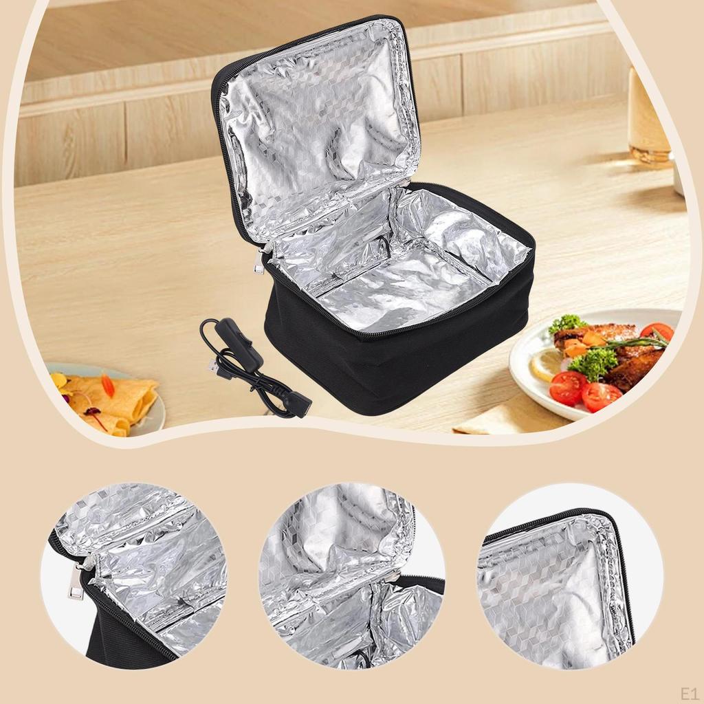 USB Heated Lunch Box Bag Container Portable Bento for Camping Travel Car