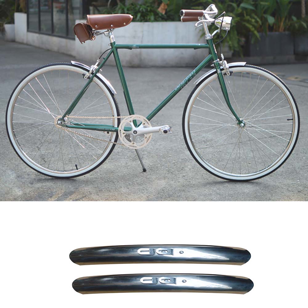 

1 Pair Road Bike Mudguards 700c 27 Bicycle Cycling Front & Rear Fenders Silver