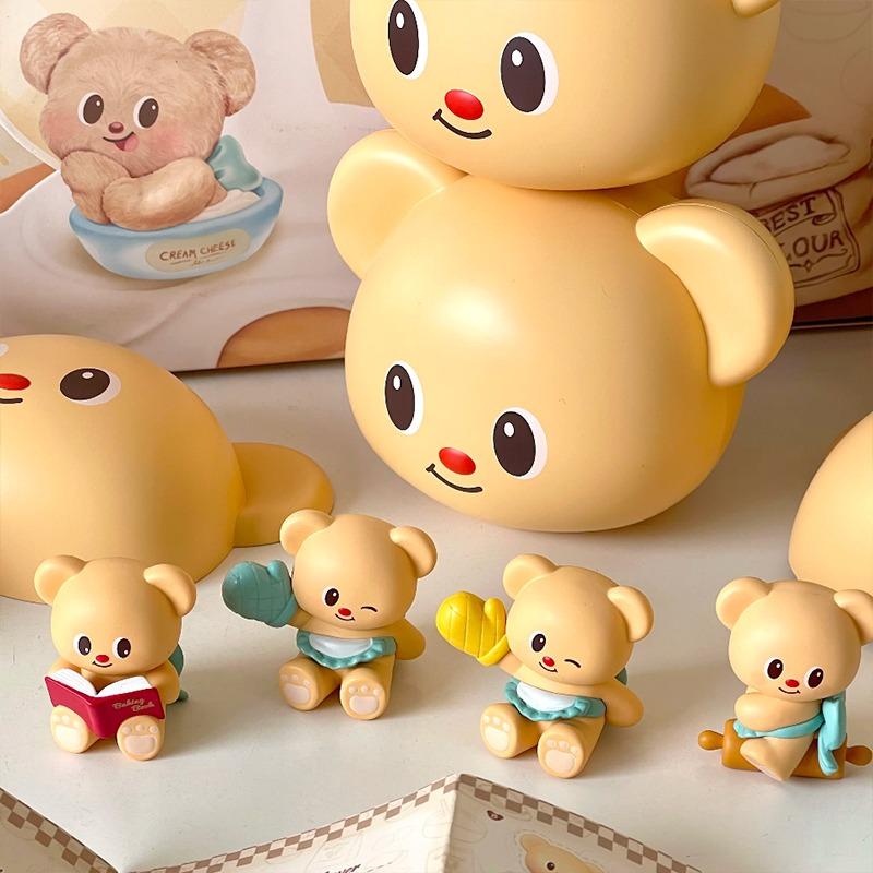 FUNISM ButterBear Head Bake Cake Moe Grain Blind Box Bake A CakeBaking Expert Figurine Capsule Toys Charming Decorative Gift