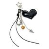 Stylish Leather Heart Bag Charm With Intricate Braided Design And Alloy Accent Unique Key Holder Accessory
