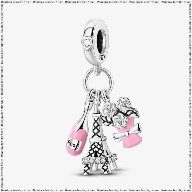 Three Piece Set Charm Beads Fits Charms Bracelet for Women 925 Silver Pendant Bead DIY Jewelry Gift