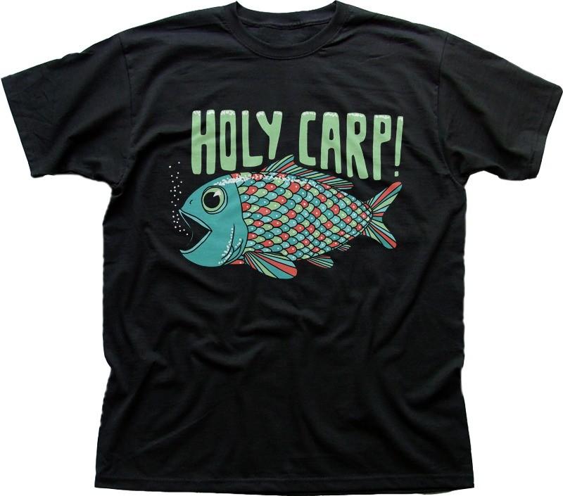 Holy Carp Angler Holy Crap Fly Fishing Funny Printed T-shirt OZ9411